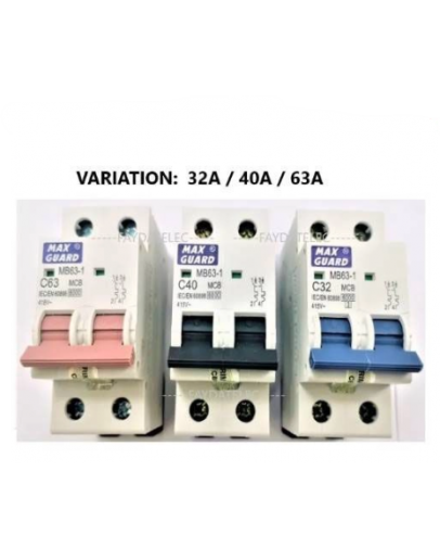 10A 2P 6kA MCB [MAXGUARD]